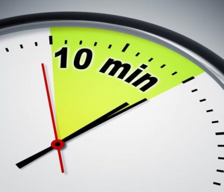 Clock with 10 minutes remaining